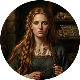 Vár holding a knotted cord